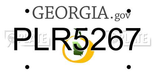 PLR5267 Georgia License Plate