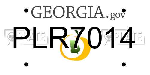 PLR7014 Georgia License Plate