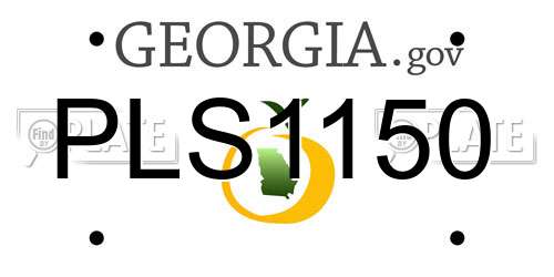PLS1150 Georgia License Plate