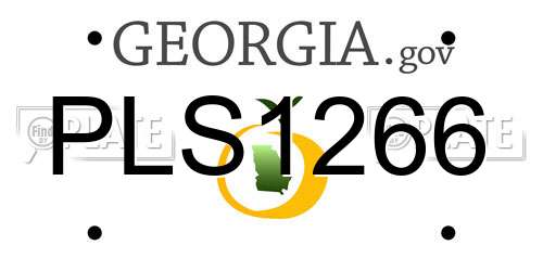 PLS1266 Georgia License Plate