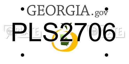PLS2706 Georgia License Plate