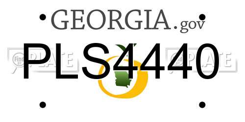 PLS4440 Georgia License Plate