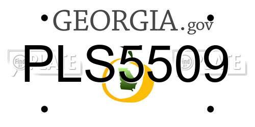 PLS5509 Georgia License Plate