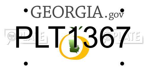 PLT1367 Georgia License Plate