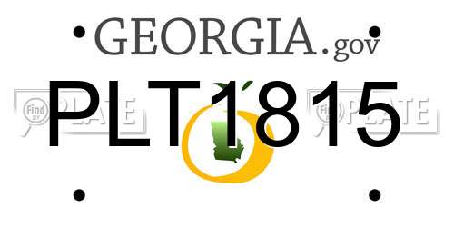 PLT1815 Georgia License Plate