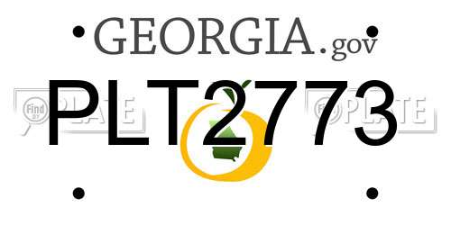 PLT2773 Georgia License Plate
