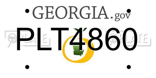 PLT4860 Georgia License Plate