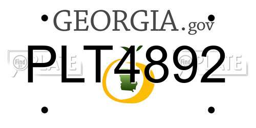PLT4892 Georgia License Plate