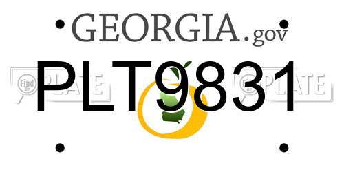 PLT9831 Georgia License Plate