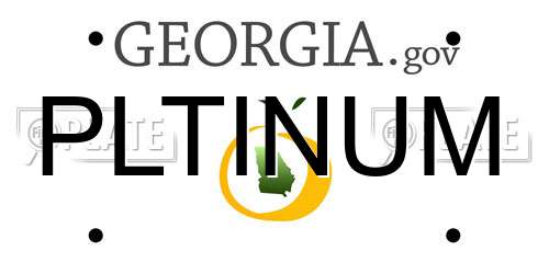 PLTINUM Georgia License Plate