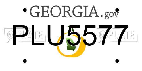 PLU5577 Georgia License Plate