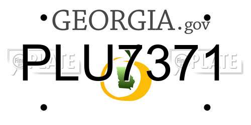 PLU7371 Georgia License Plate