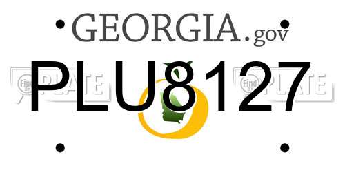 PLU8127 Georgia License Plate