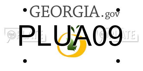 PLUA09 Georgia License Plate
