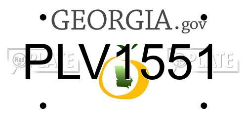 PLV1551 Georgia License Plate