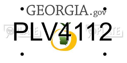 PLV4112 Georgia License Plate