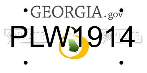 PLW1914 Georgia License Plate