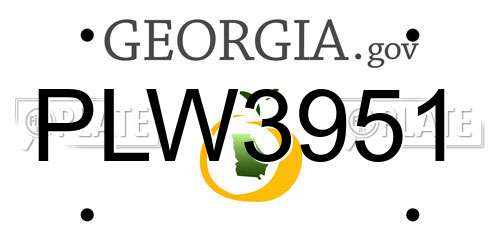PLW3951 Georgia License Plate