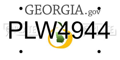 PLW4944 Georgia License Plate