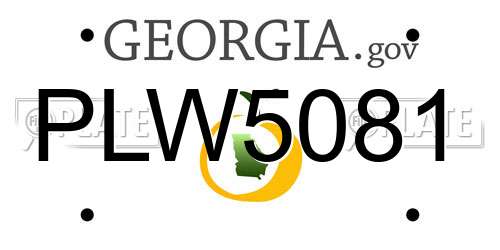 PLW5081 Georgia License Plate