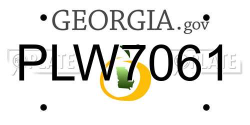 PLW7061 Georgia License Plate