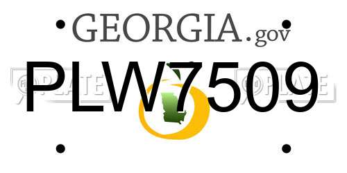 PLW7509 Georgia License Plate