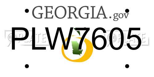 PLW7605 Georgia License Plate