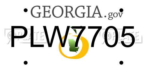 PLW7705 Georgia License Plate