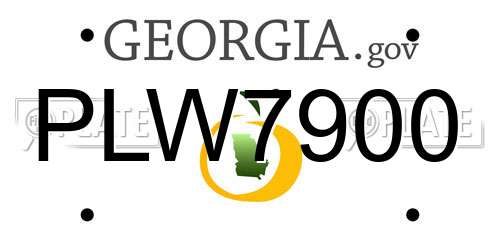 PLW7900 Georgia License Plate
