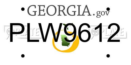 PLW9612 Georgia License Plate