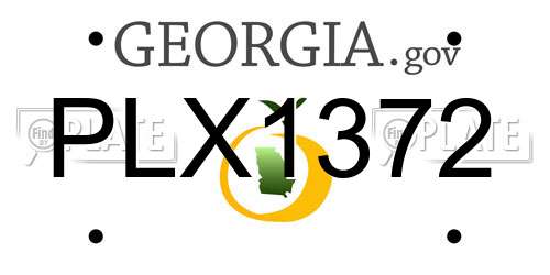 PLX1372 Georgia License Plate