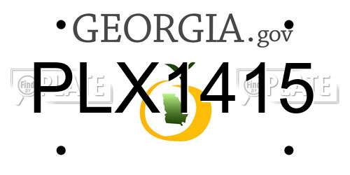 PLX1415 Georgia License Plate