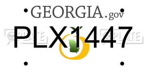 PLX1447 Georgia License Plate