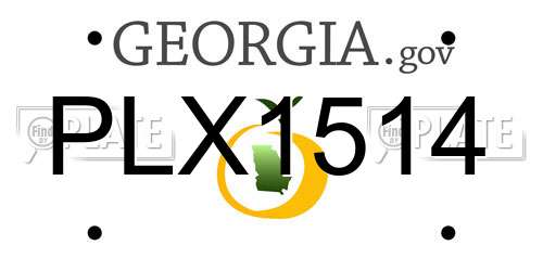 PLX1514 Georgia License Plate