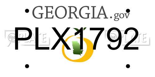 PLX1792 Georgia License Plate