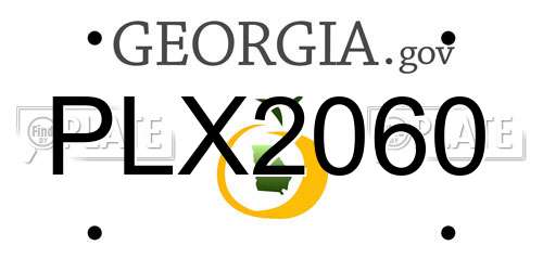 PLX2060 Georgia License Plate