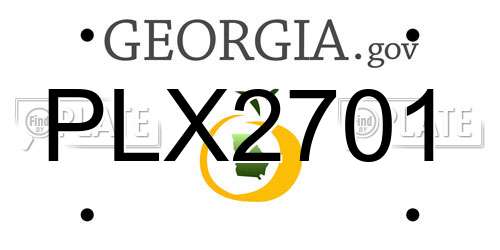 PLX2701 Georgia License Plate