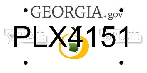 PLX4151 Georgia License Plate