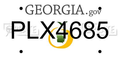 PLX4685 Georgia License Plate