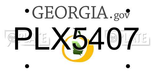 PLX5407 Georgia License Plate