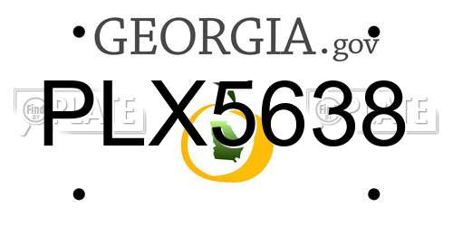 PLX5638 Georgia License Plate