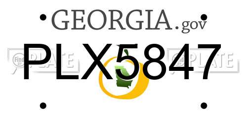 PLX5847 Georgia License Plate