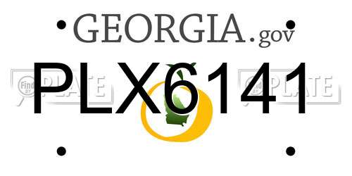 PLX6141 Georgia License Plate