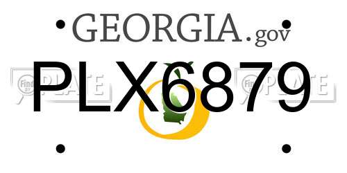 PLX6879 Georgia License Plate