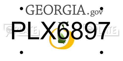 PLX6897 Georgia License Plate