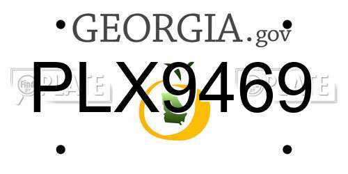PLX9469 Georgia License Plate
