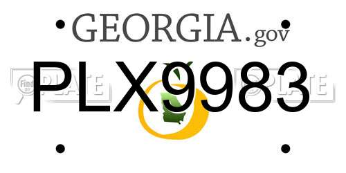PLX9983 Georgia License Plate