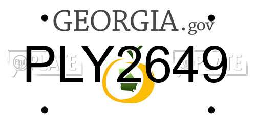 PLY2649 Georgia License Plate