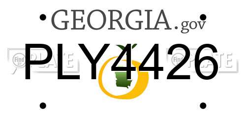PLY4426 Georgia License Plate