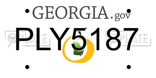 PLY5187 Georgia License Plate